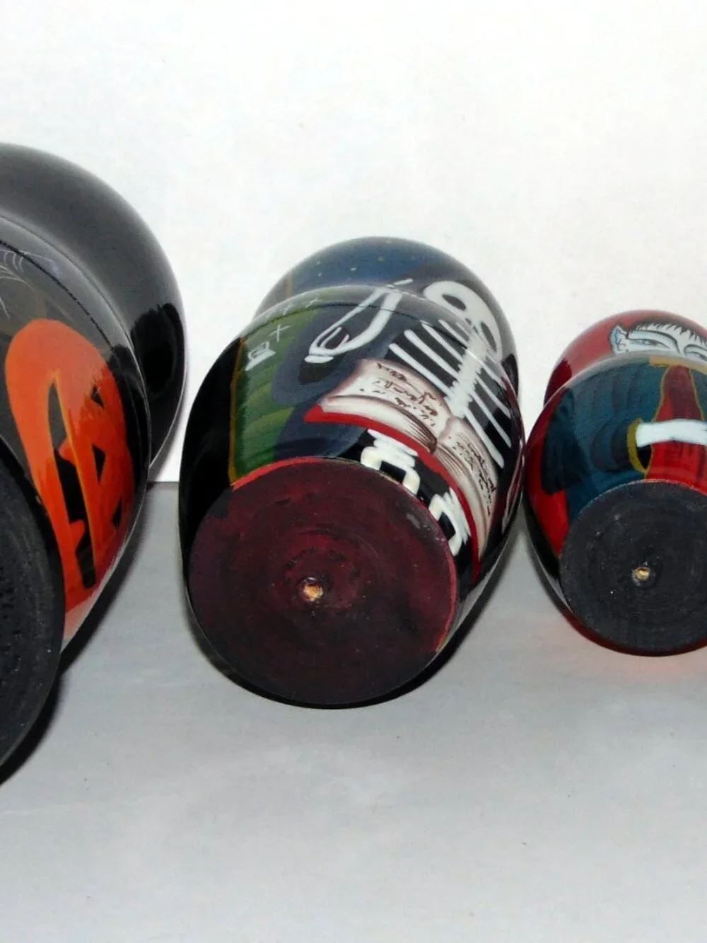 Vintage Golden Cockerel 2003 Set of 5 Russian Halloween Nesting Dolls